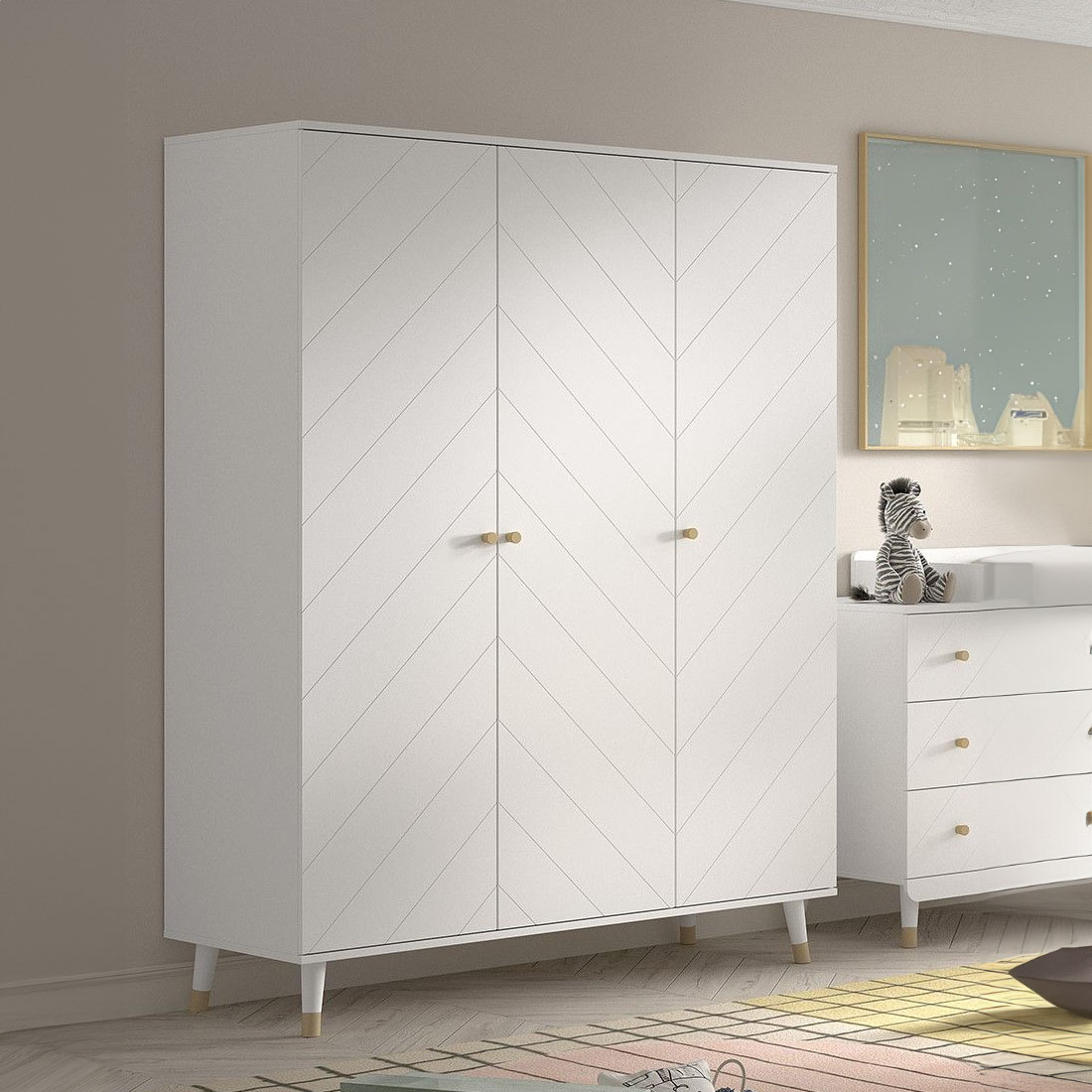 Kleiderschrank Billy 3-türig 2