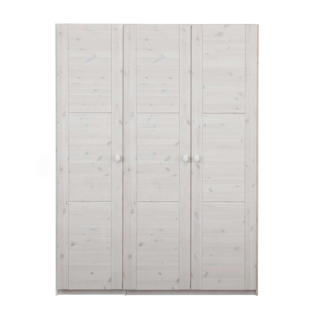 Ovaler Holzgriff Weiss lasiert 3