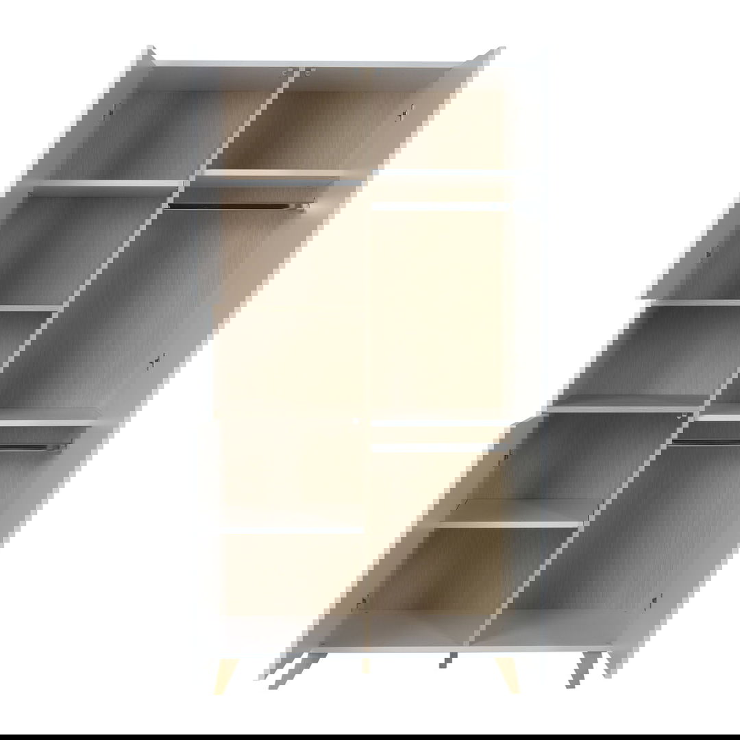 Kleiderschrank Loft Weiss, 2-türig 3