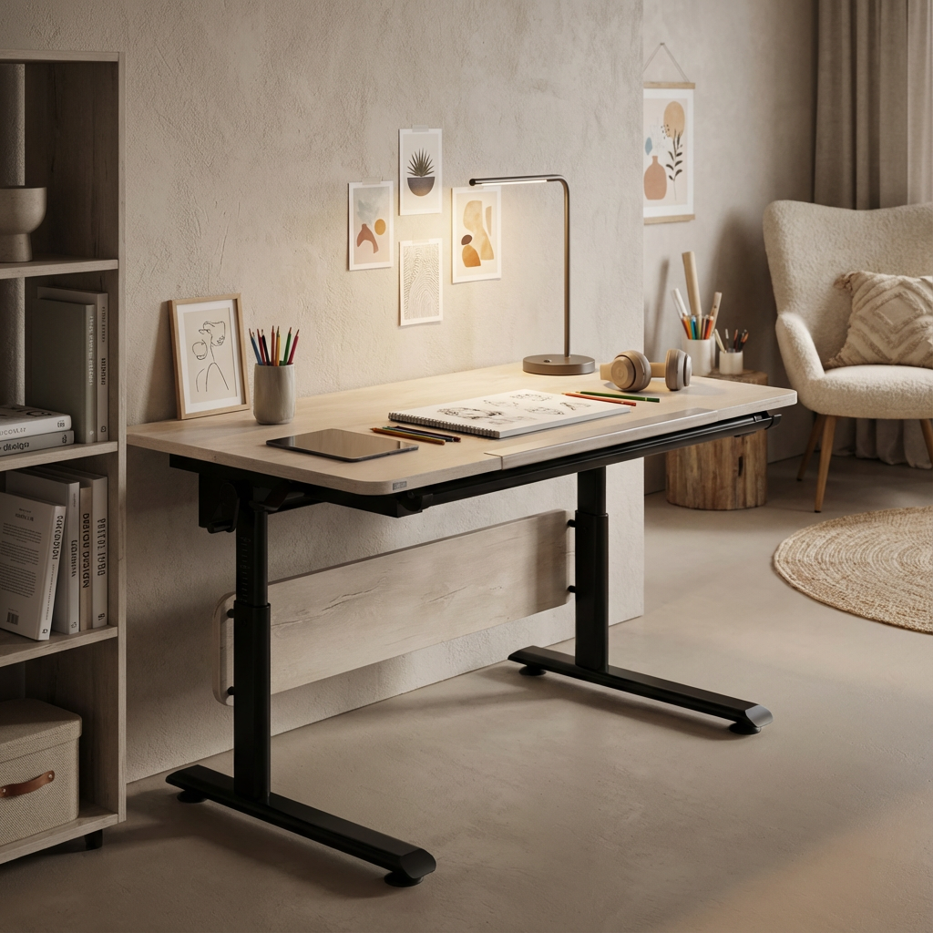 Schreibtisch Diego 120 Schwarz Beige 6