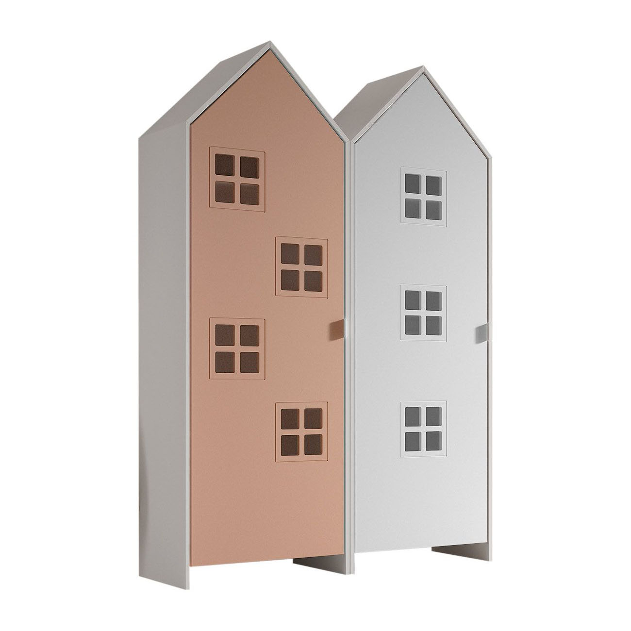 Schrank Casami Bruges 2-teilig Set Altrosa, Weiss 1