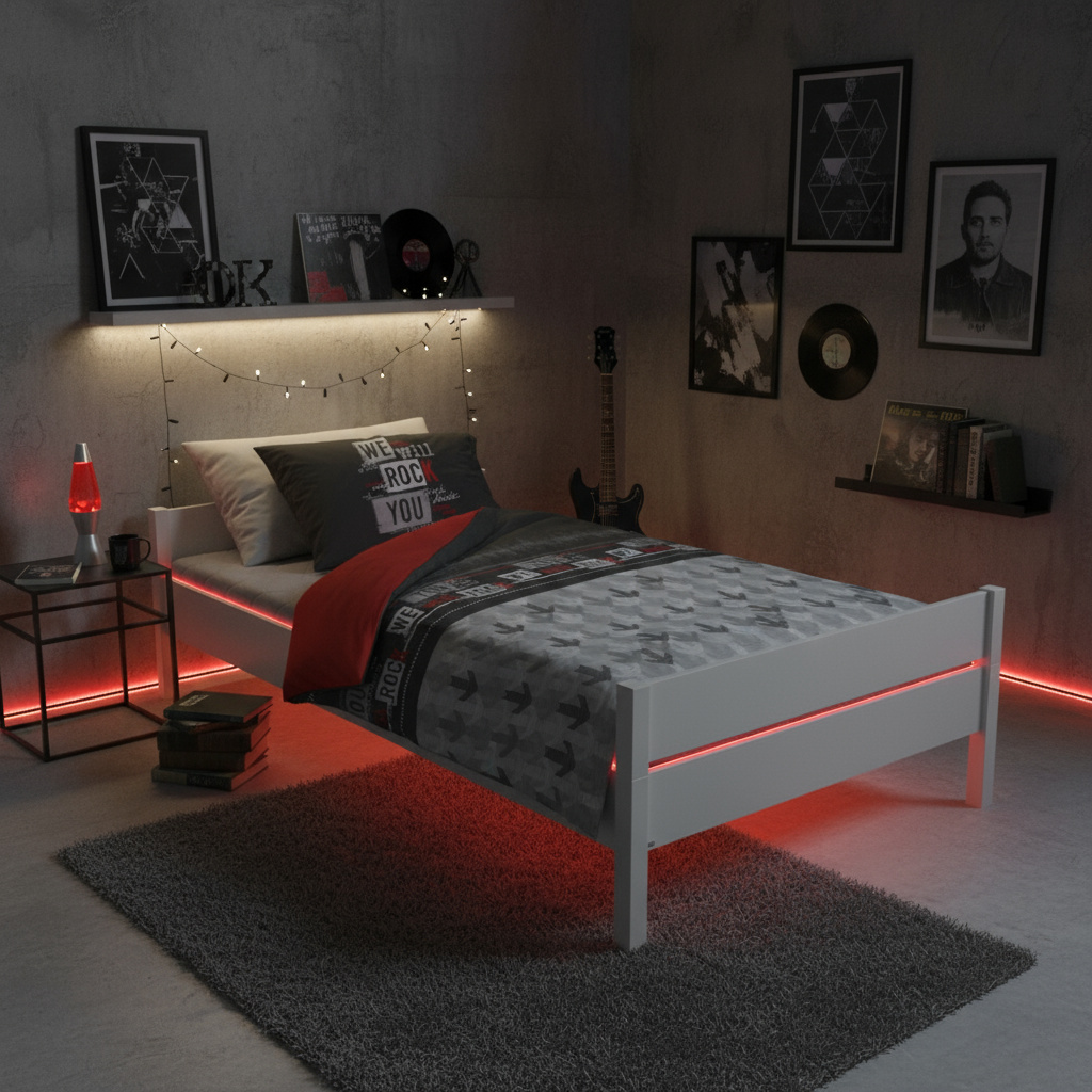 Bett Tiago Kieselgrau, 140 x 200 cm 3