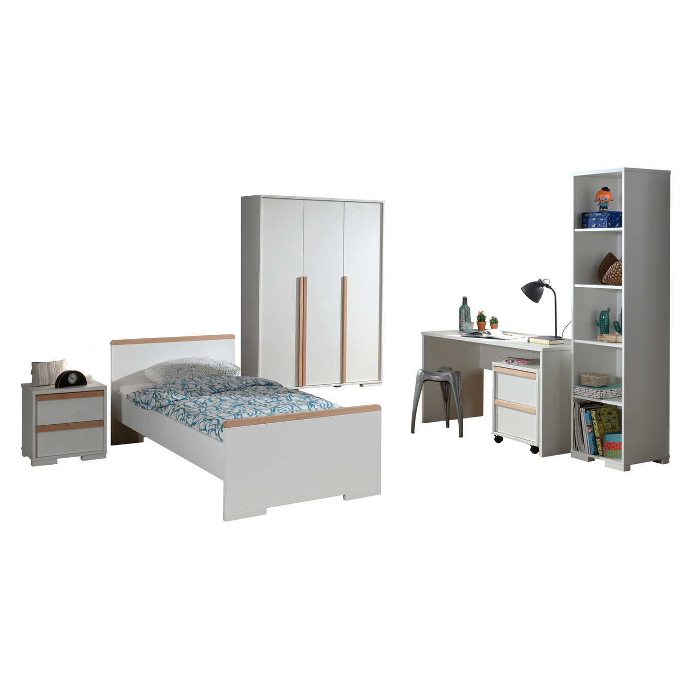 Kinderzimmer London 6-teilig Set Weiss, 3