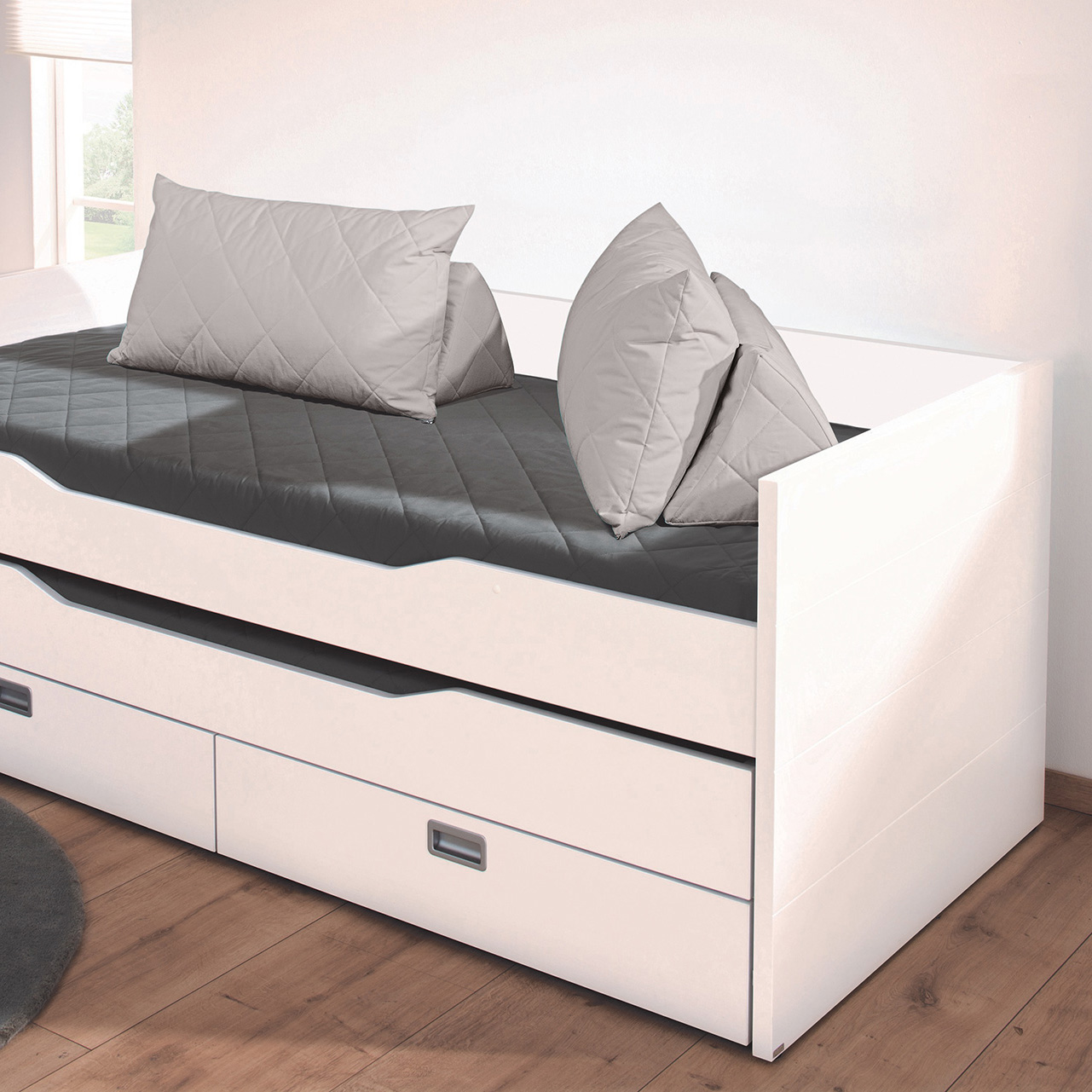 Chillkissen aus Baumwolle Taupe