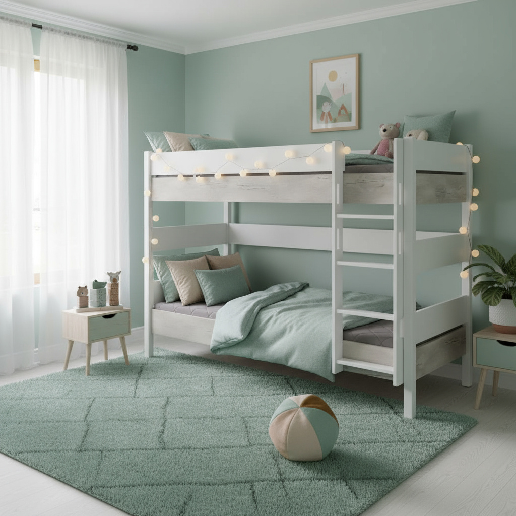 Etagenbett Kira Nautik mit gerader Leiter, 90 x 200 cm 3