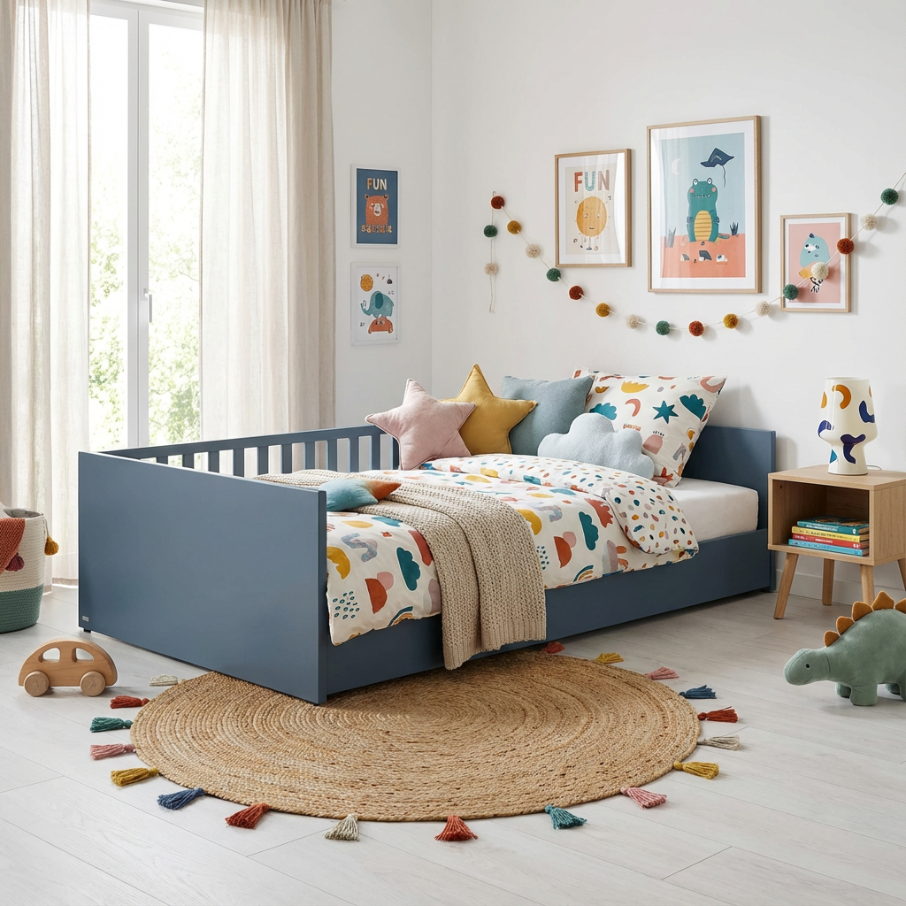 Bett Little Flo Blau, 120 x 200 cm 5