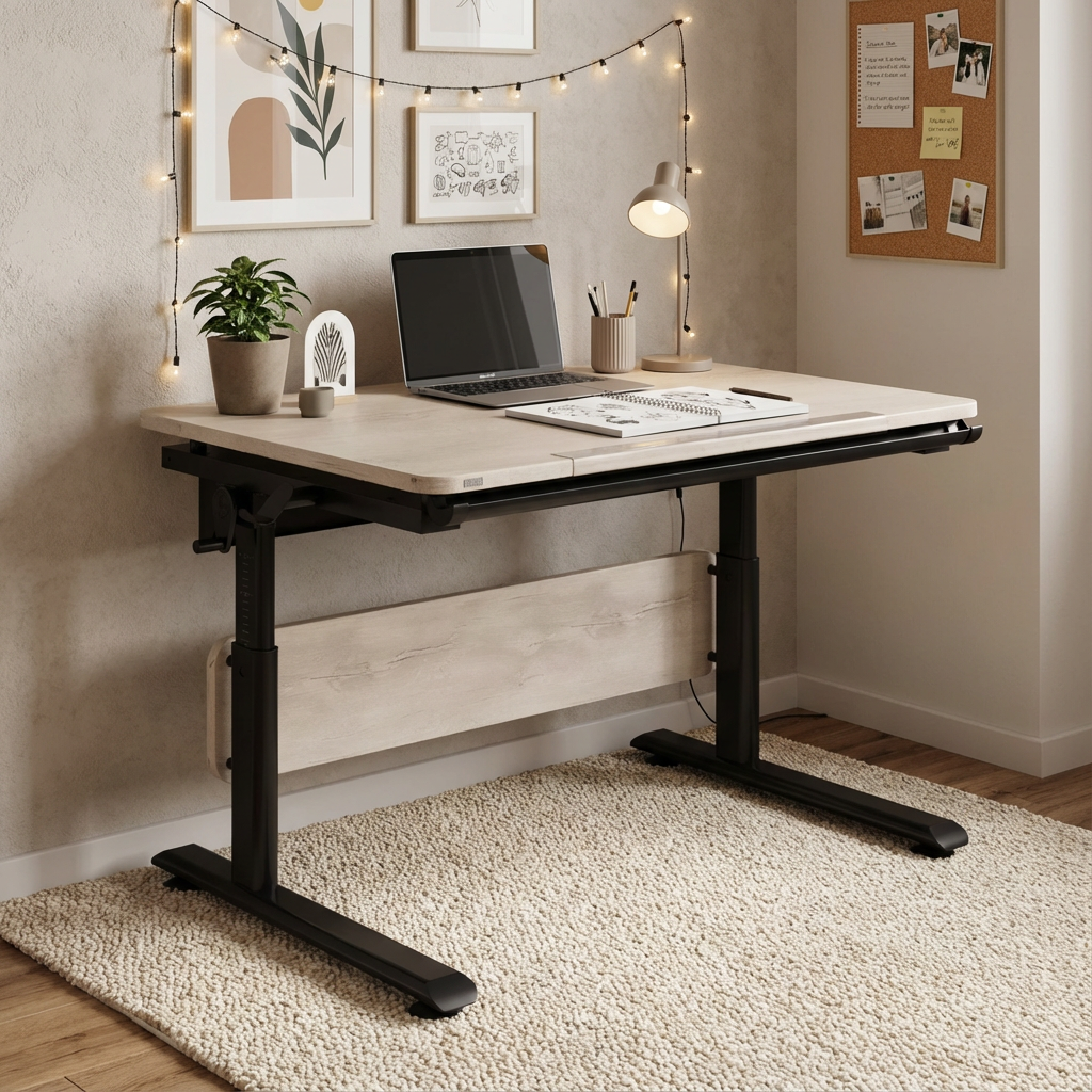 Schreibtisch Diego 105 Schwarz Beige 5