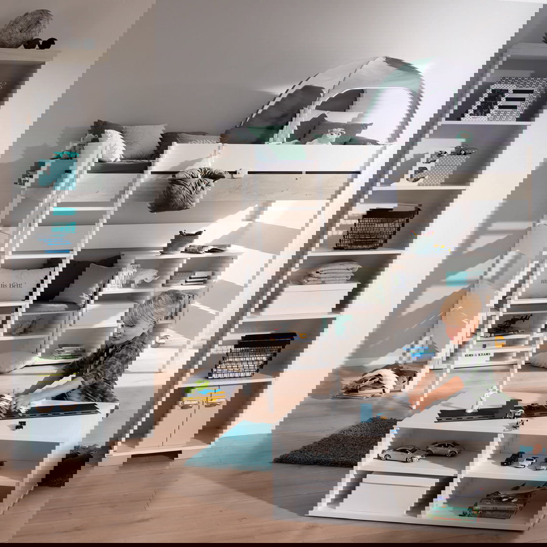 Mittelhohes Bett Kira Nautik mit Schrägleiter, 90 x 200 cm 6