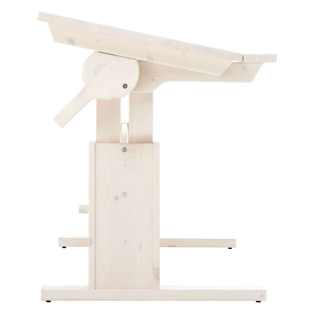 Schreibtisch Höhenverstellbar mit neigbare Tischplatte Weiss 6