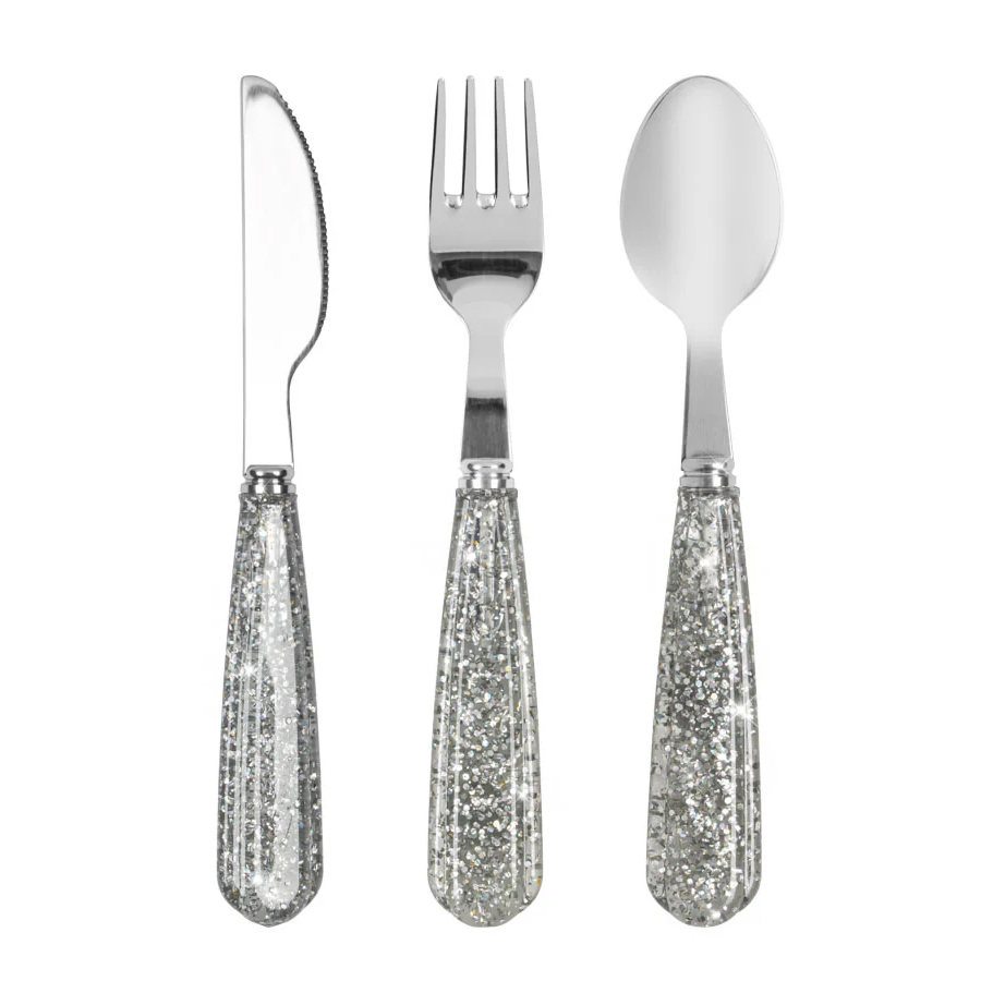 Besteck Set Sparkly Blau 1