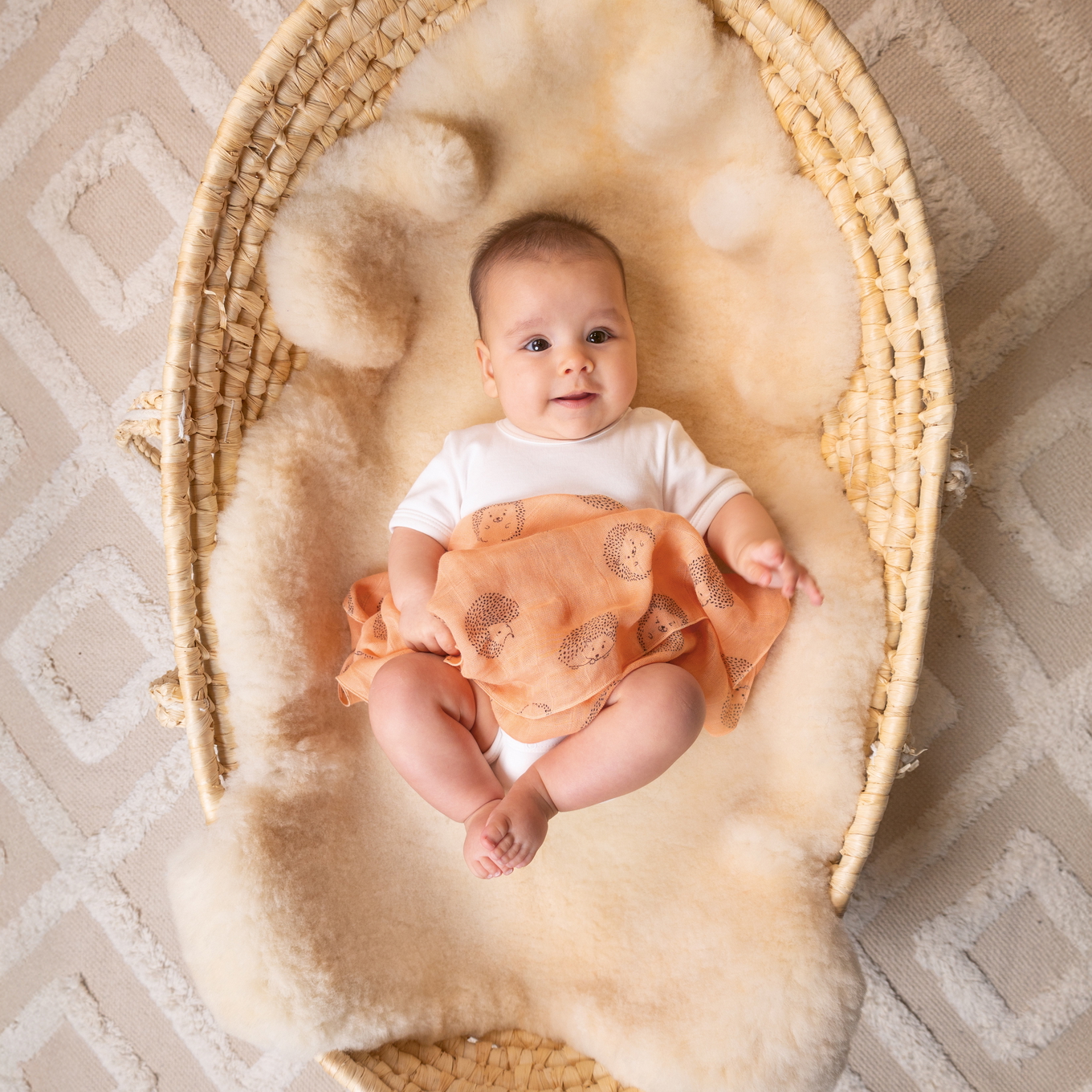 Gaze Spucktuch Peach 2