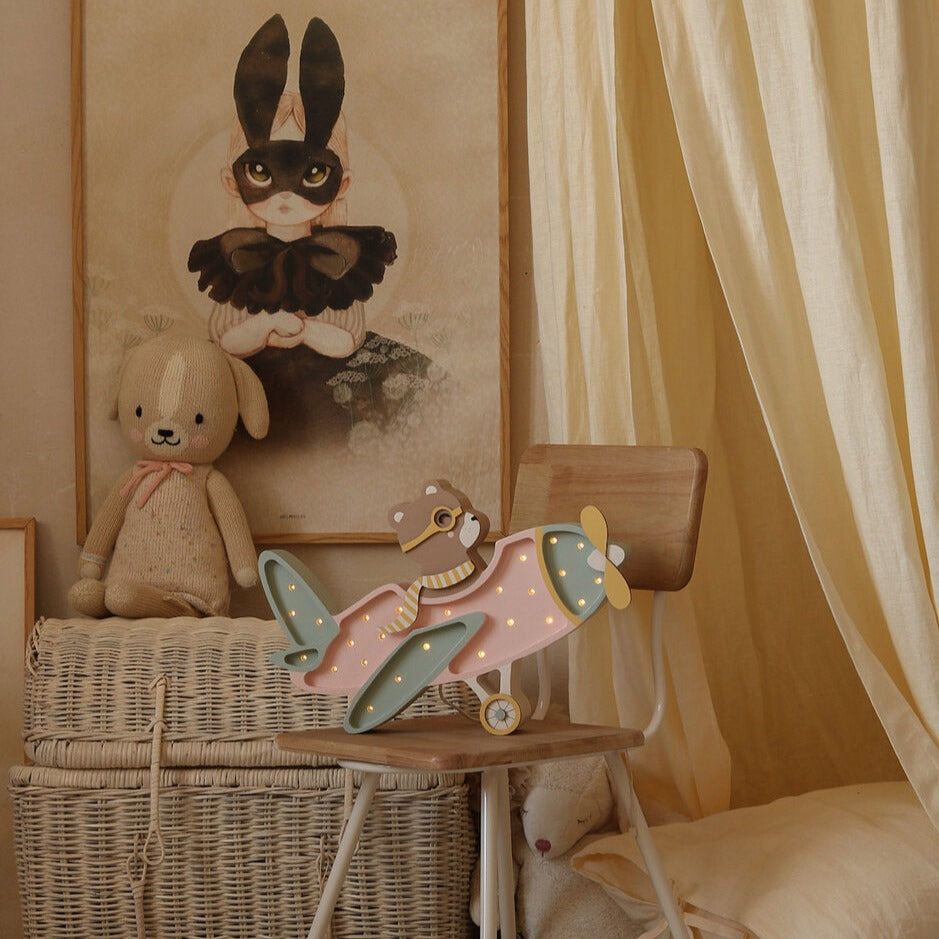 Nachtlampe Vintage Flugzeug Candy 4