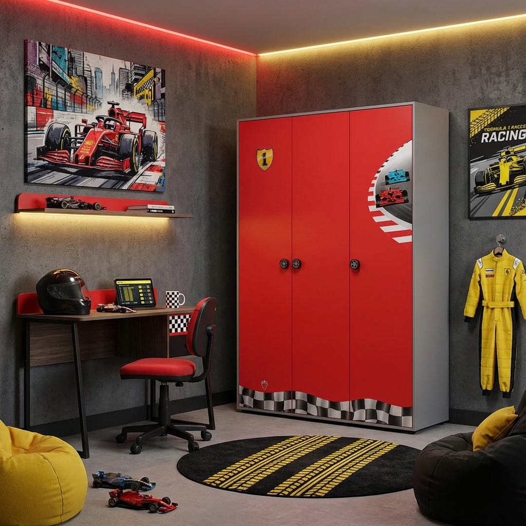 Kleiderschrank Racecup 3-türig 4