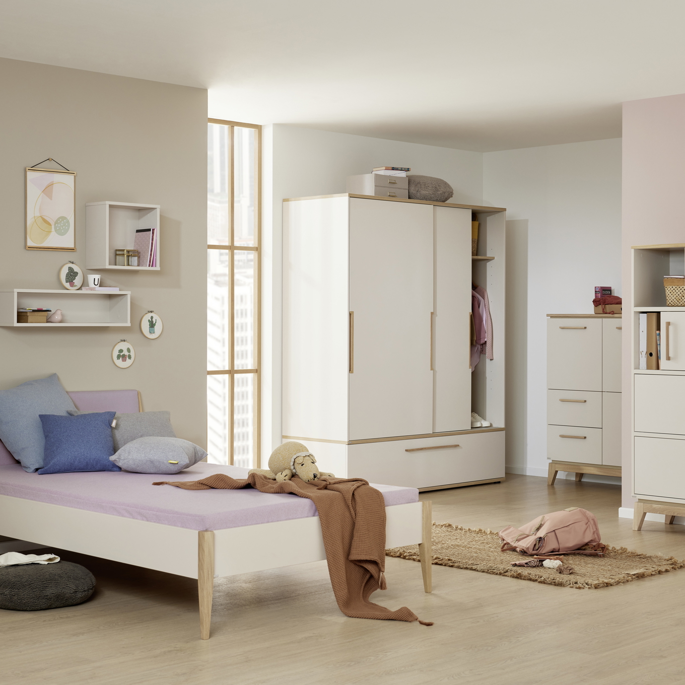 Kleiderschrank Stiene mit Schiebetür 3