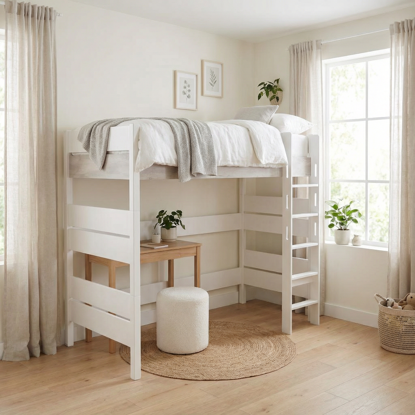 Hochbett Kira Nautik mit gerader Leiter, 90 x 200 cm #2