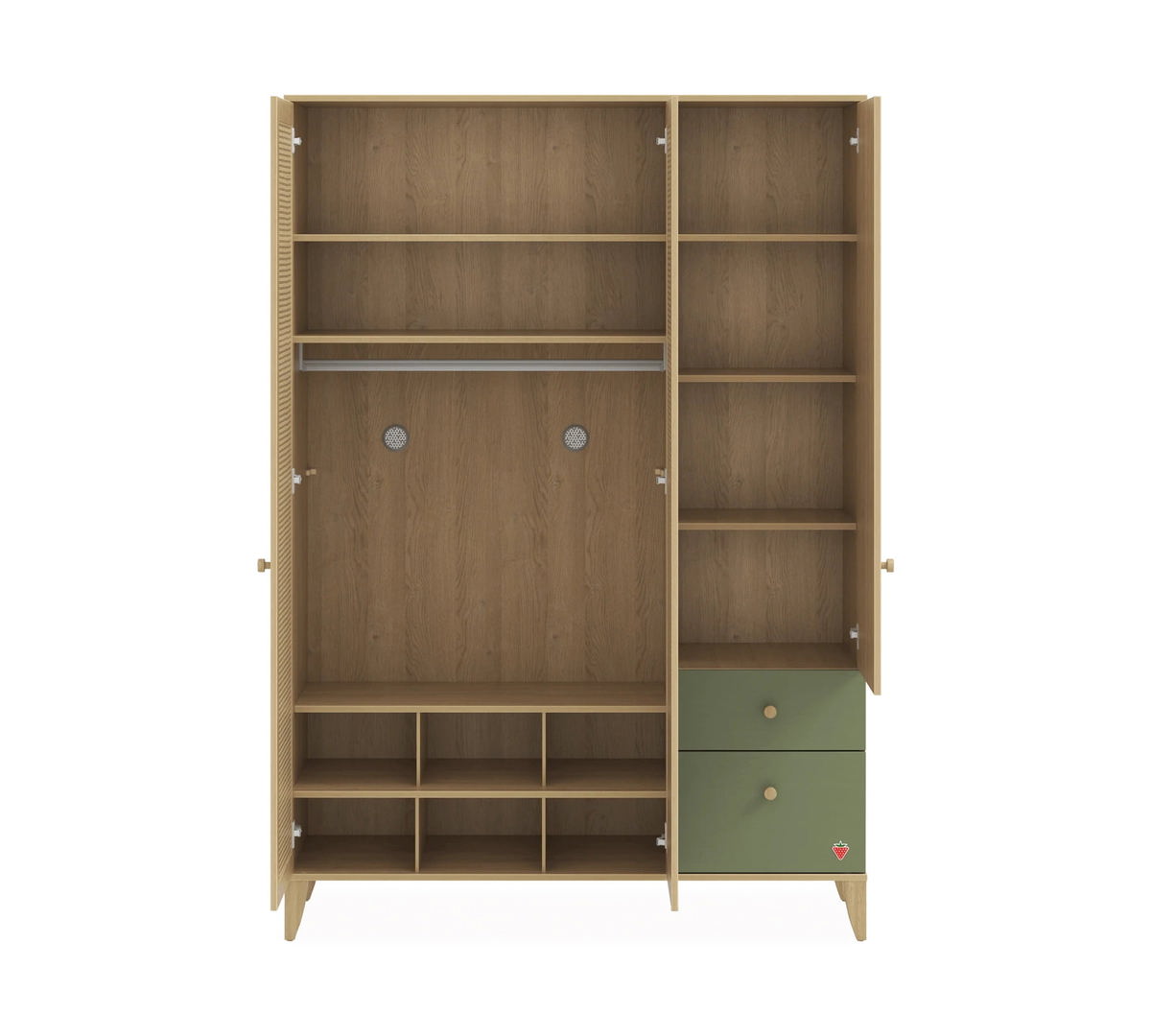 Kleiderschrank Loof 3-türig 5