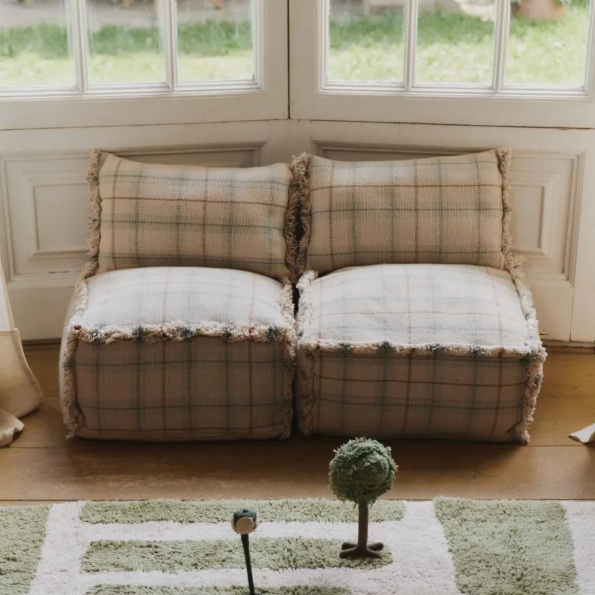 Sitzkissen Tartan / Karo Blau #2