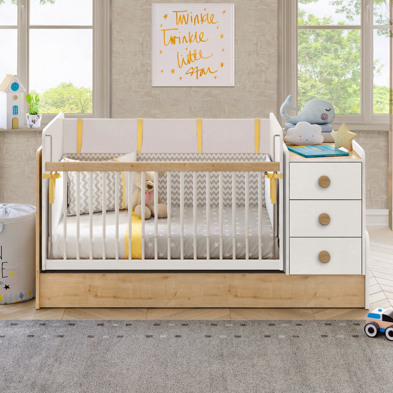 Babybett Baby Natura Umbaubar Klein 3