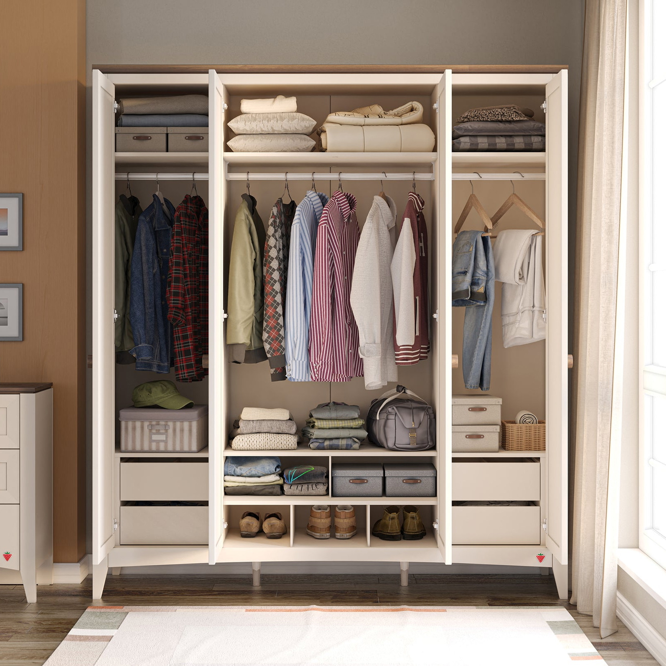 Kleiderschrank Lapel 4-türig 3