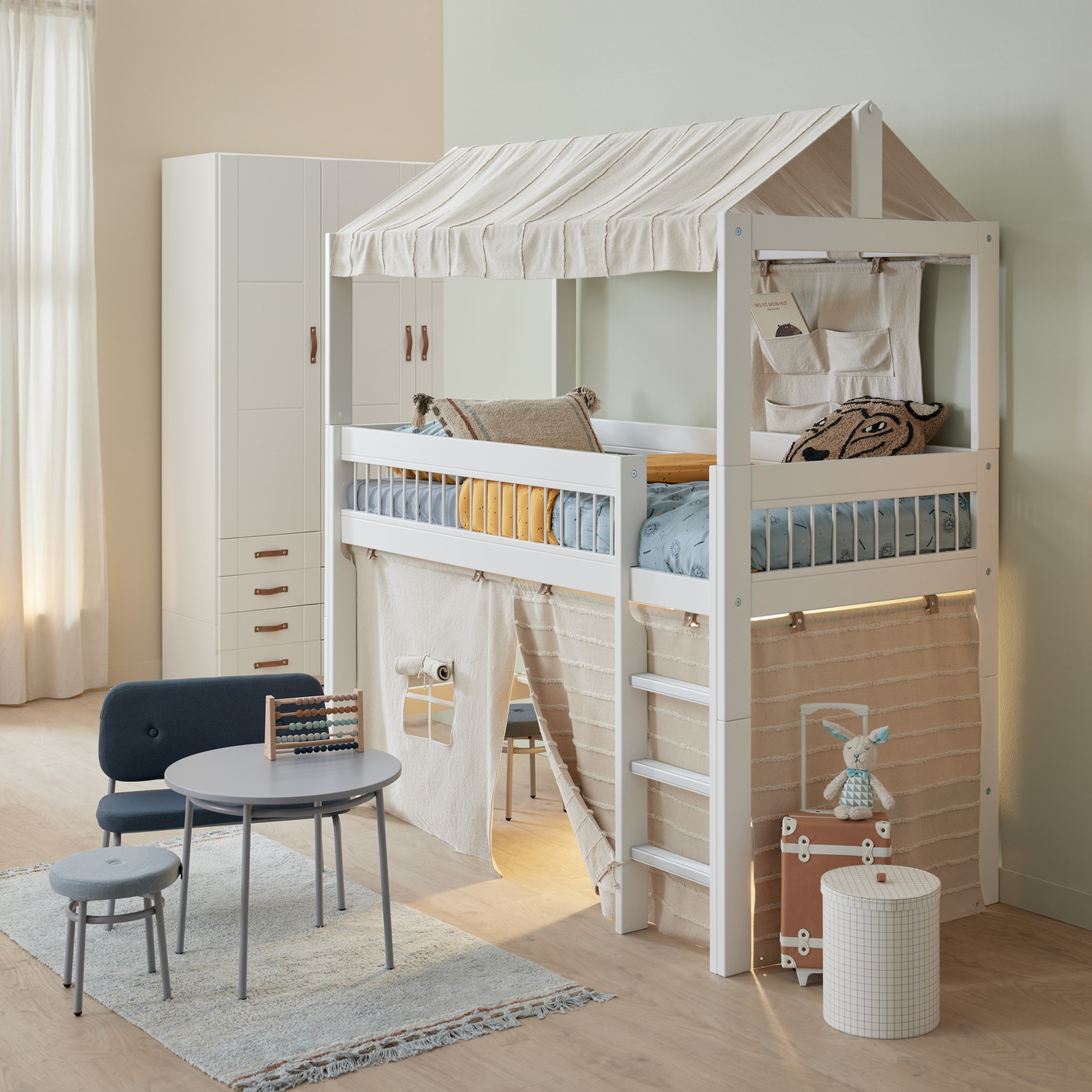 Halbhohes Bett Breeze Essence inkl. Dachkonstruktion Natural 5