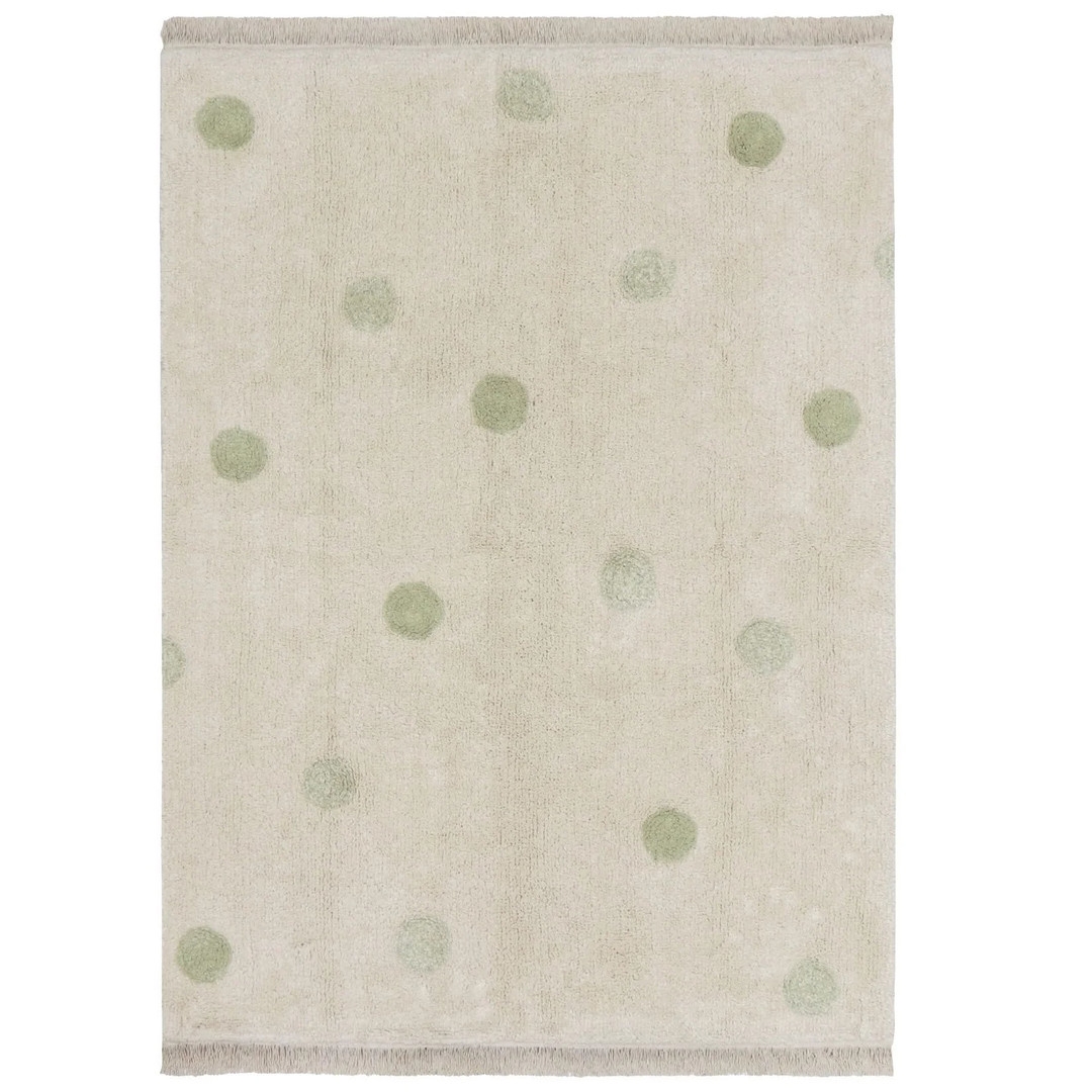 Teppich Hippy Dots Olive 1