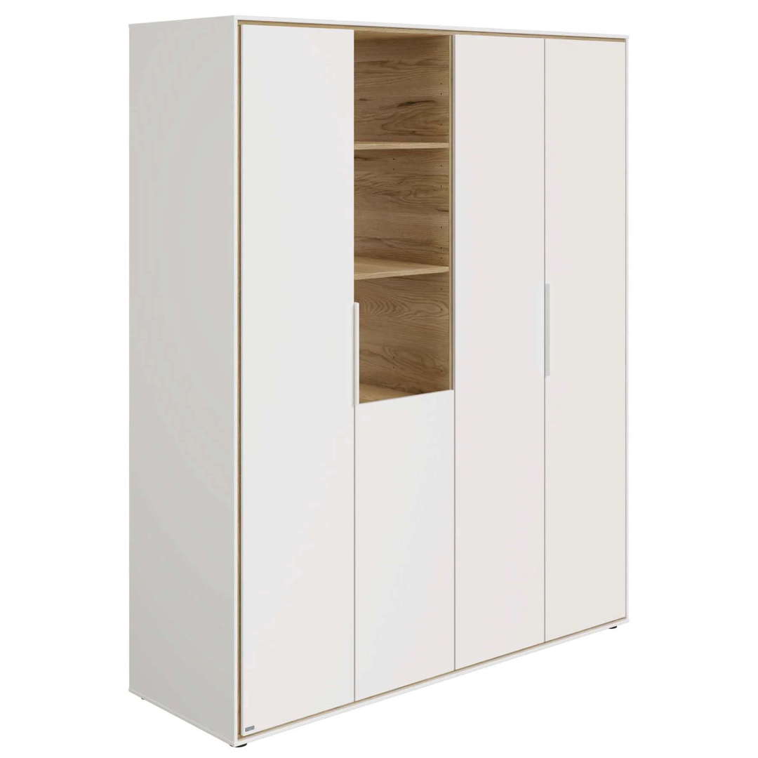 Kleiderschrank Lieven 4-türig mit 3 Fächer 1