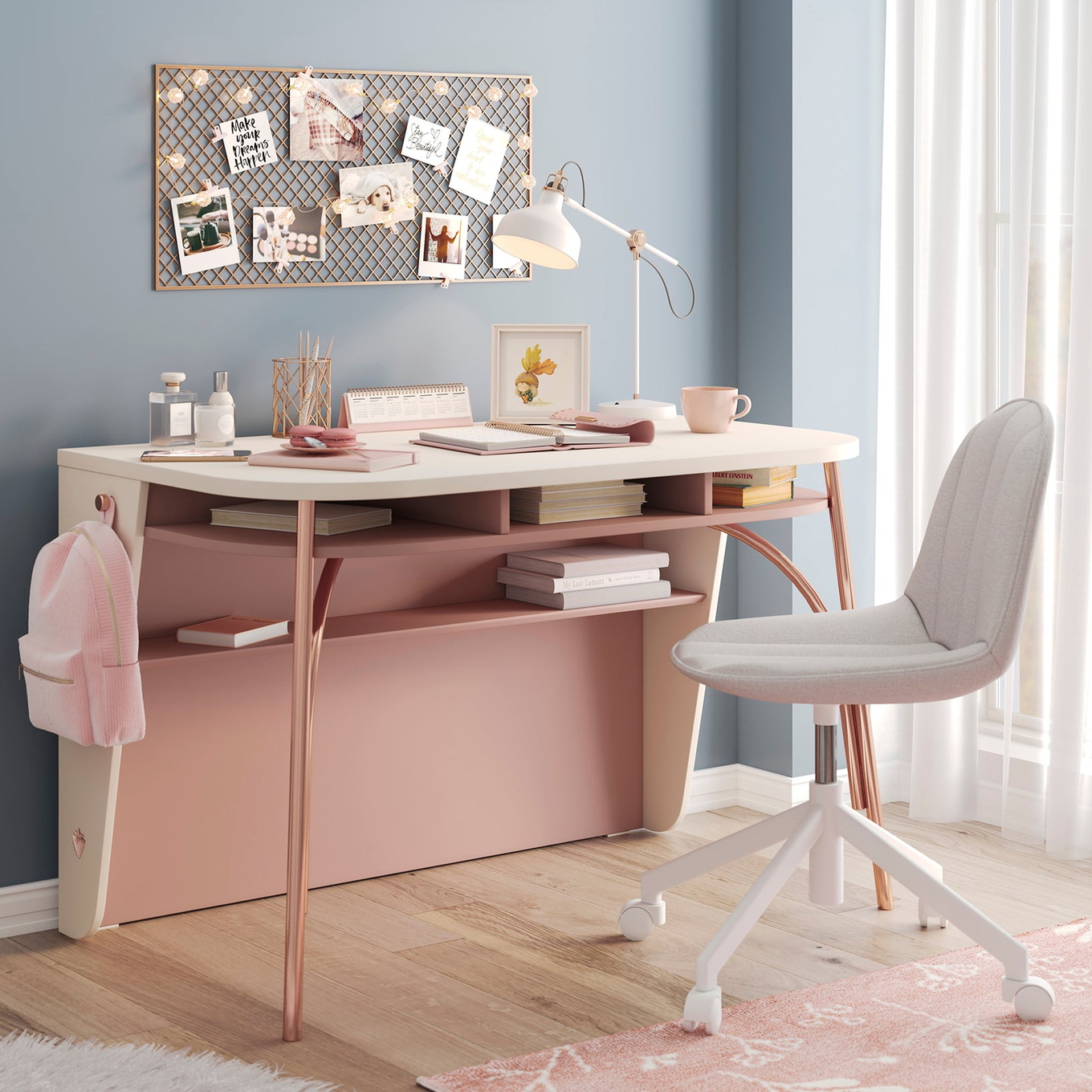 Schreibtisch Elegance mit Metallbeine 2