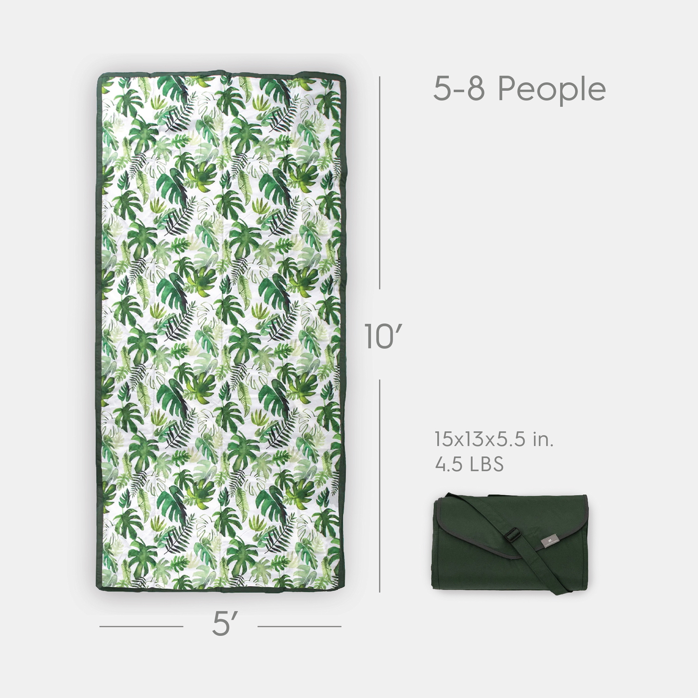 Picknick-Decke Tropical Leaf 152 x 305 cm 6