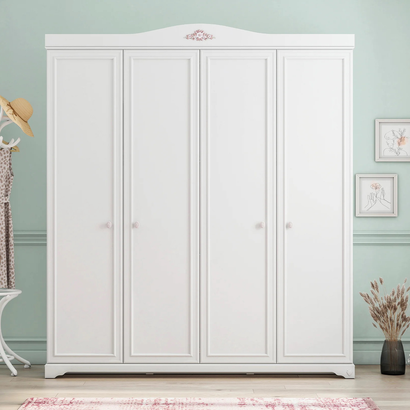 Kleiderschrank Rustik 4-türig #2