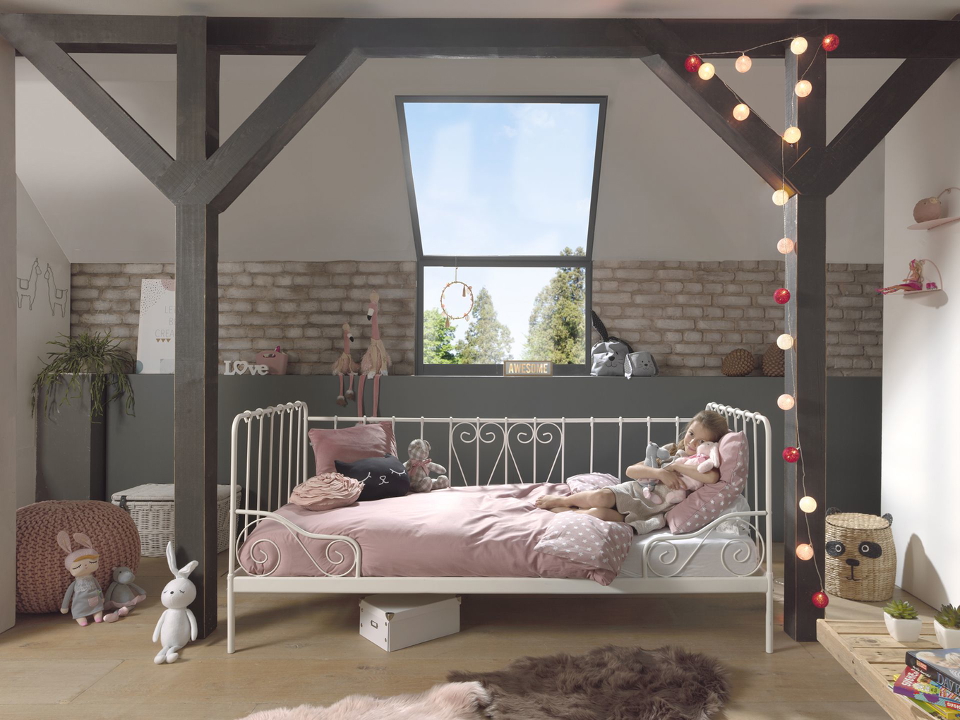 Kojen-Metallbett Alice Weiss 3