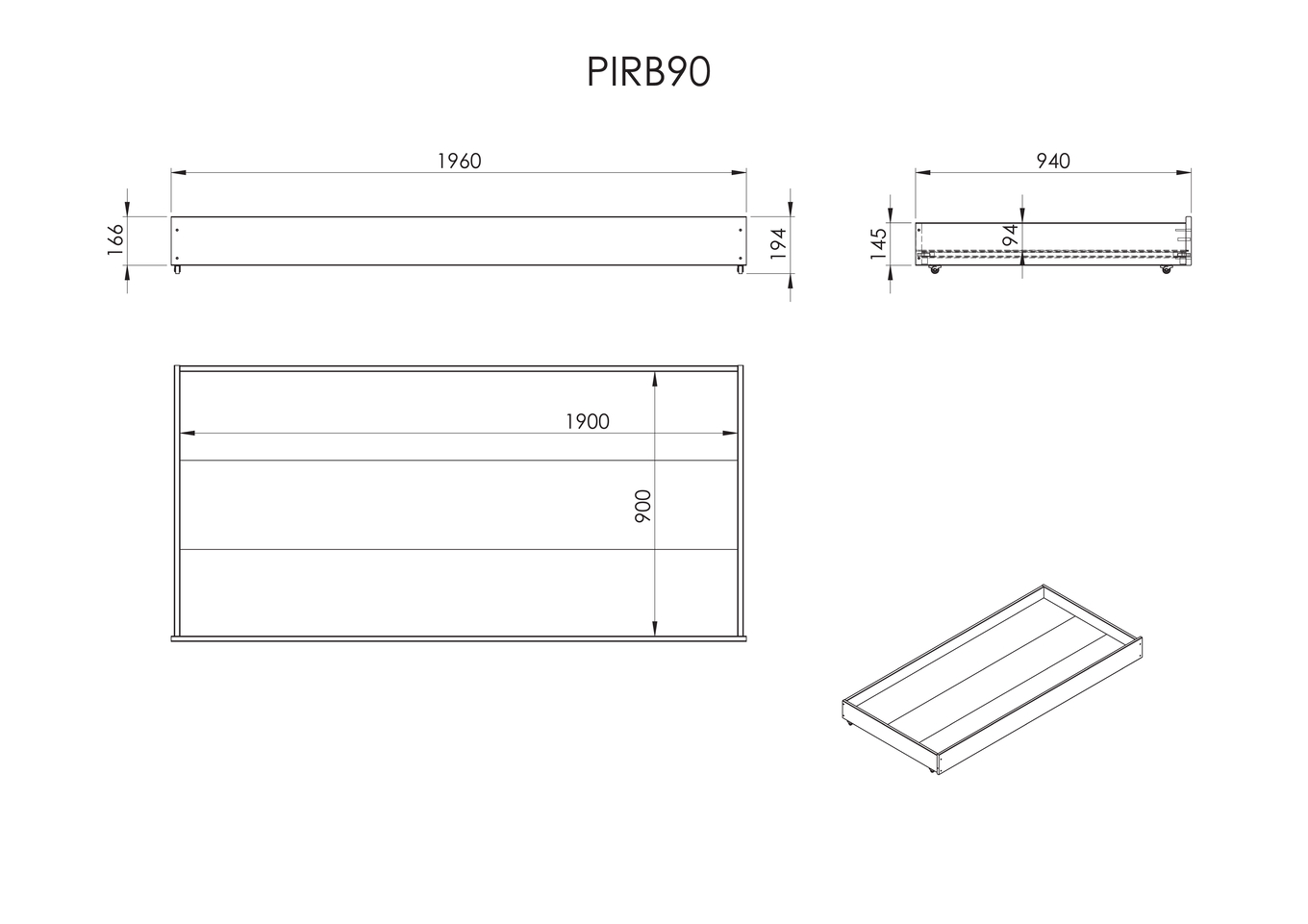 Ausziehkasten Pino Holz 4