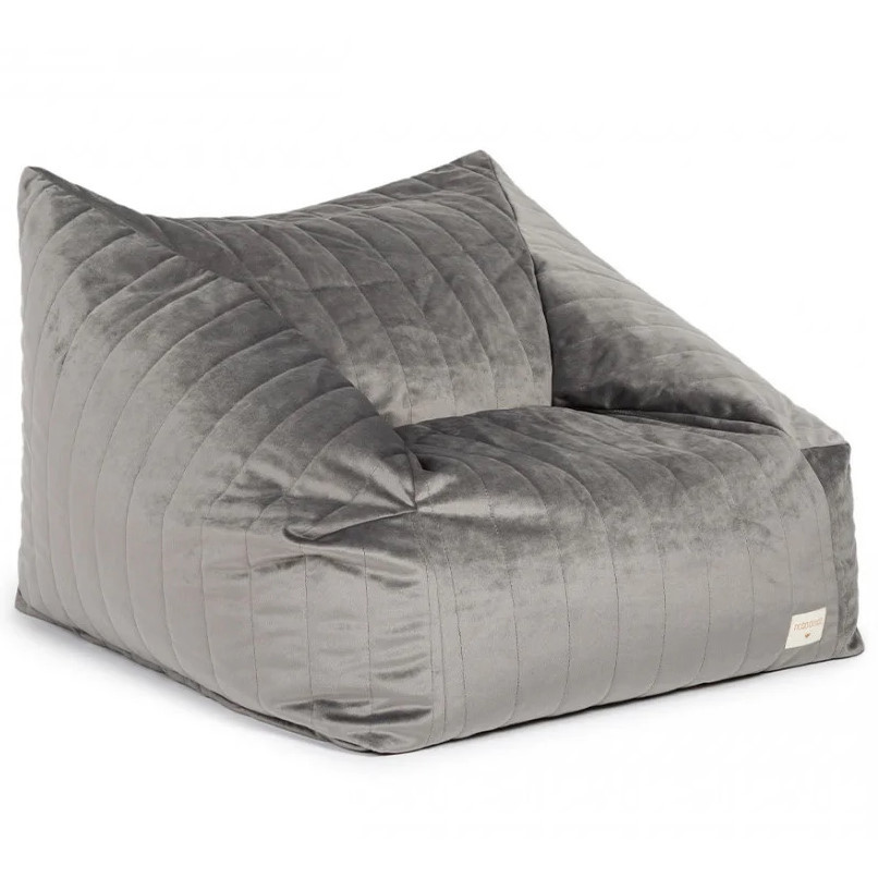 Sitzsack Chelsea Velvet Slate Grau