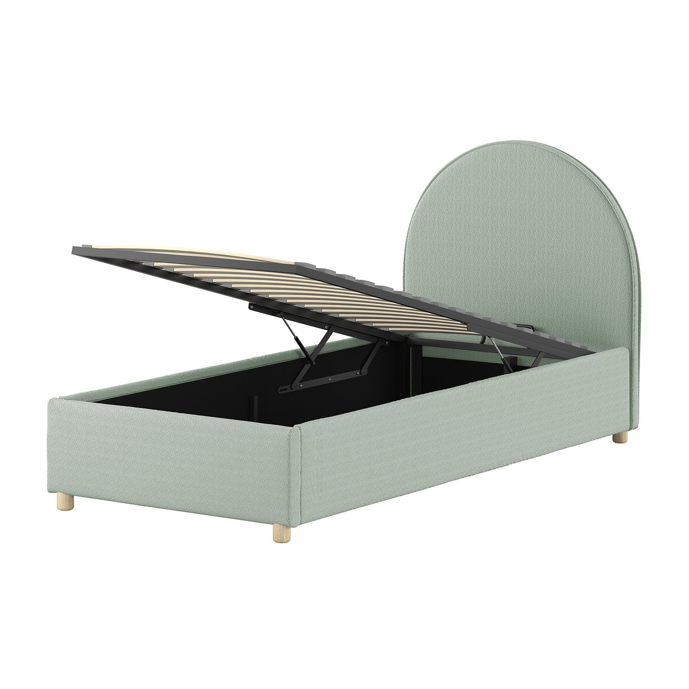 Bett Moon mit Stauraum Mint, 90 x 200 cm 5
