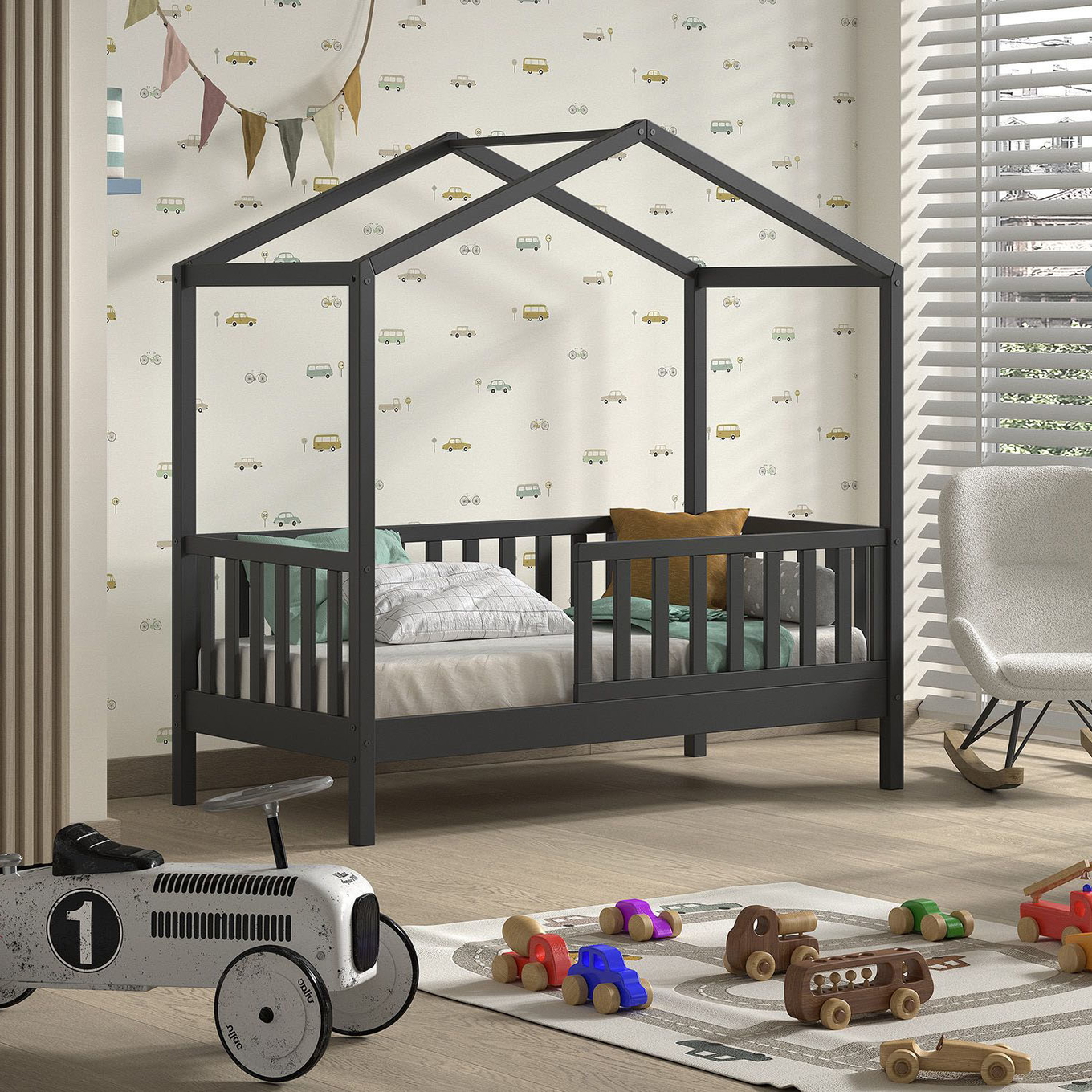 Hausbett Dallas Junior Anthrazit 3