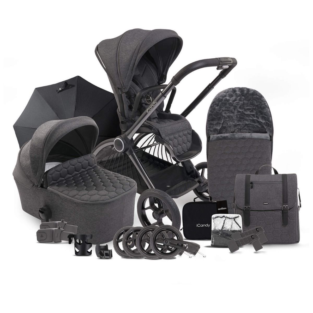 Kinderwagen Core Summer Bundle Dunkelgrau