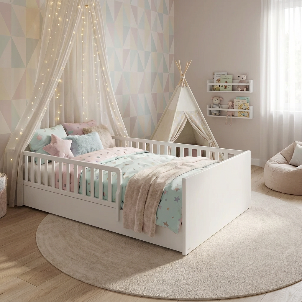 Bett Little Flo Weiss, 120 x 200 cm 2