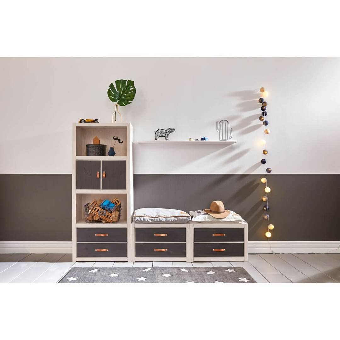 Regal 4 Fächer Weiss lasiert 4