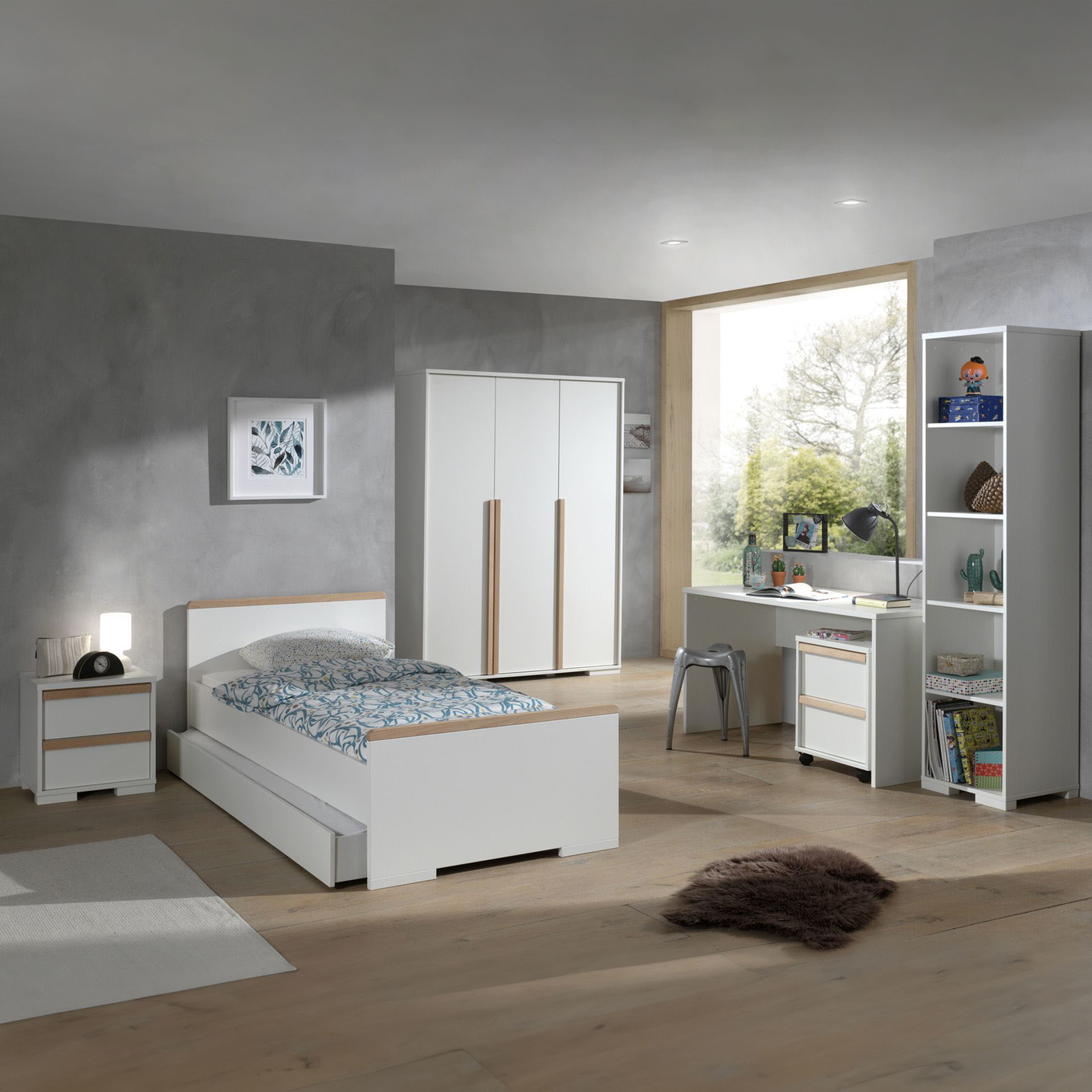 Kinderzimmer London 7-teilig Set Weiss, 3 2