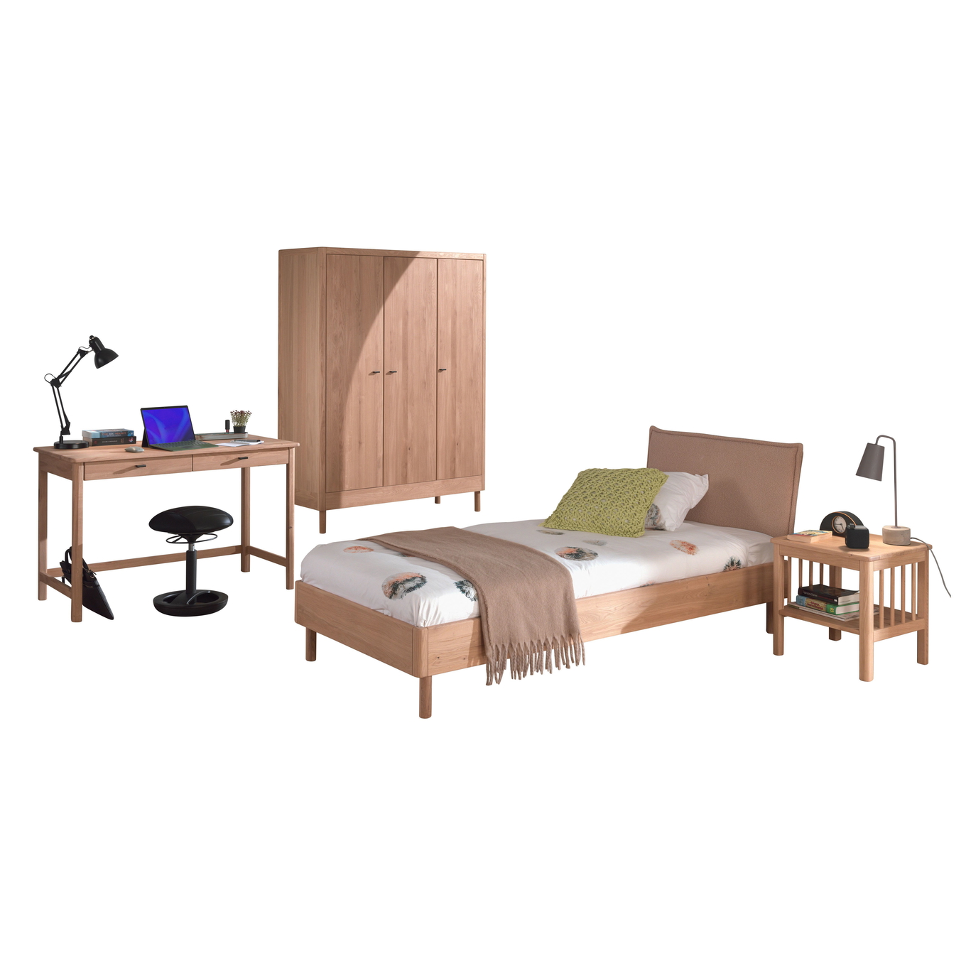 Kinderzimmer Forrest Eiche 4-teilig Set D