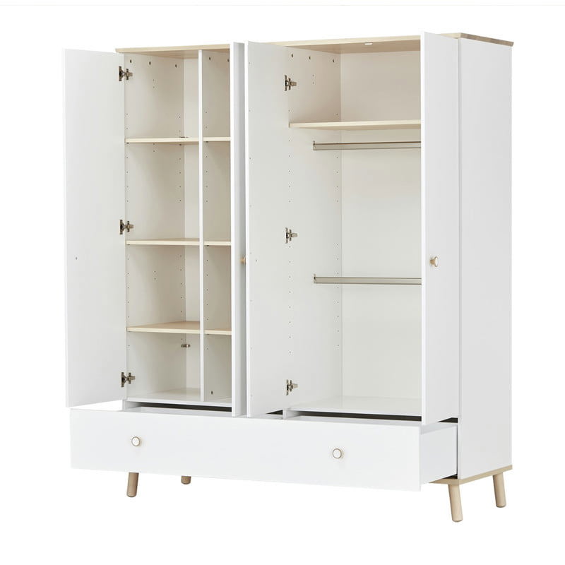 Kleiderschrank Ylvie 4-türig Weiss 4