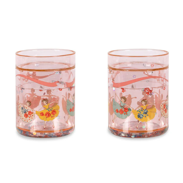 Becher 2er Set Tip Toe mit Glitzer 1