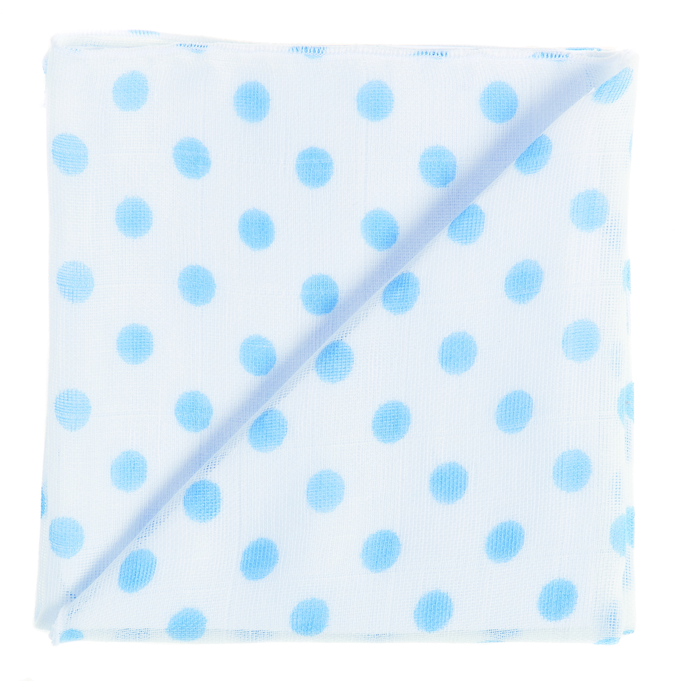 Gaze Spucktuch Weiss/Ciel Dots