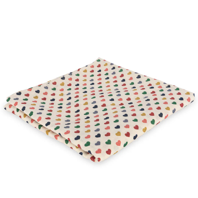 Grosses Musselin-Pucktuch Herze