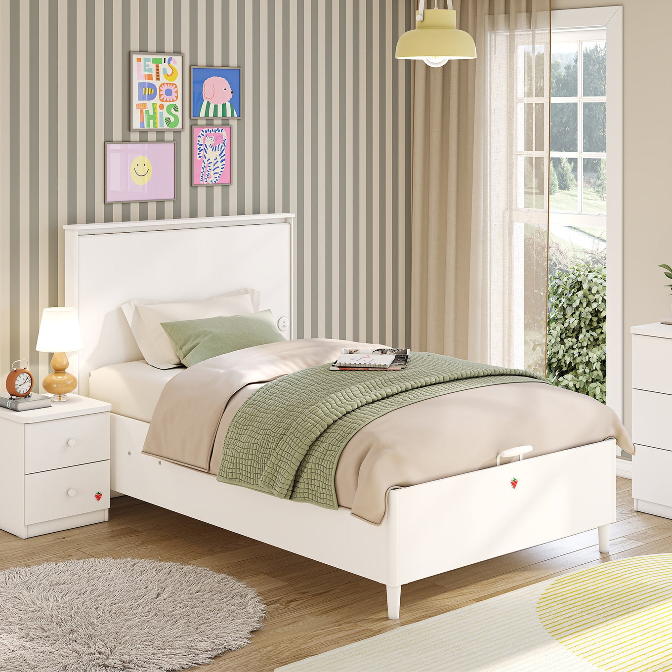 Bett Varia White mit Stauraum, 120 x 200 cm 3