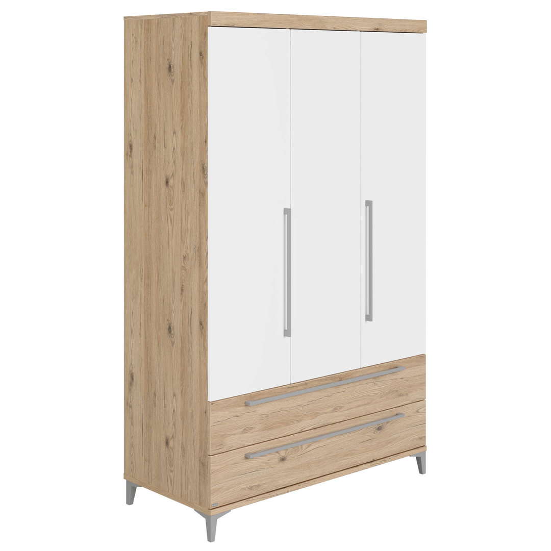 Kleiderschrank Remo 3-türig mit Schubladen, Front 2x Eiche 1