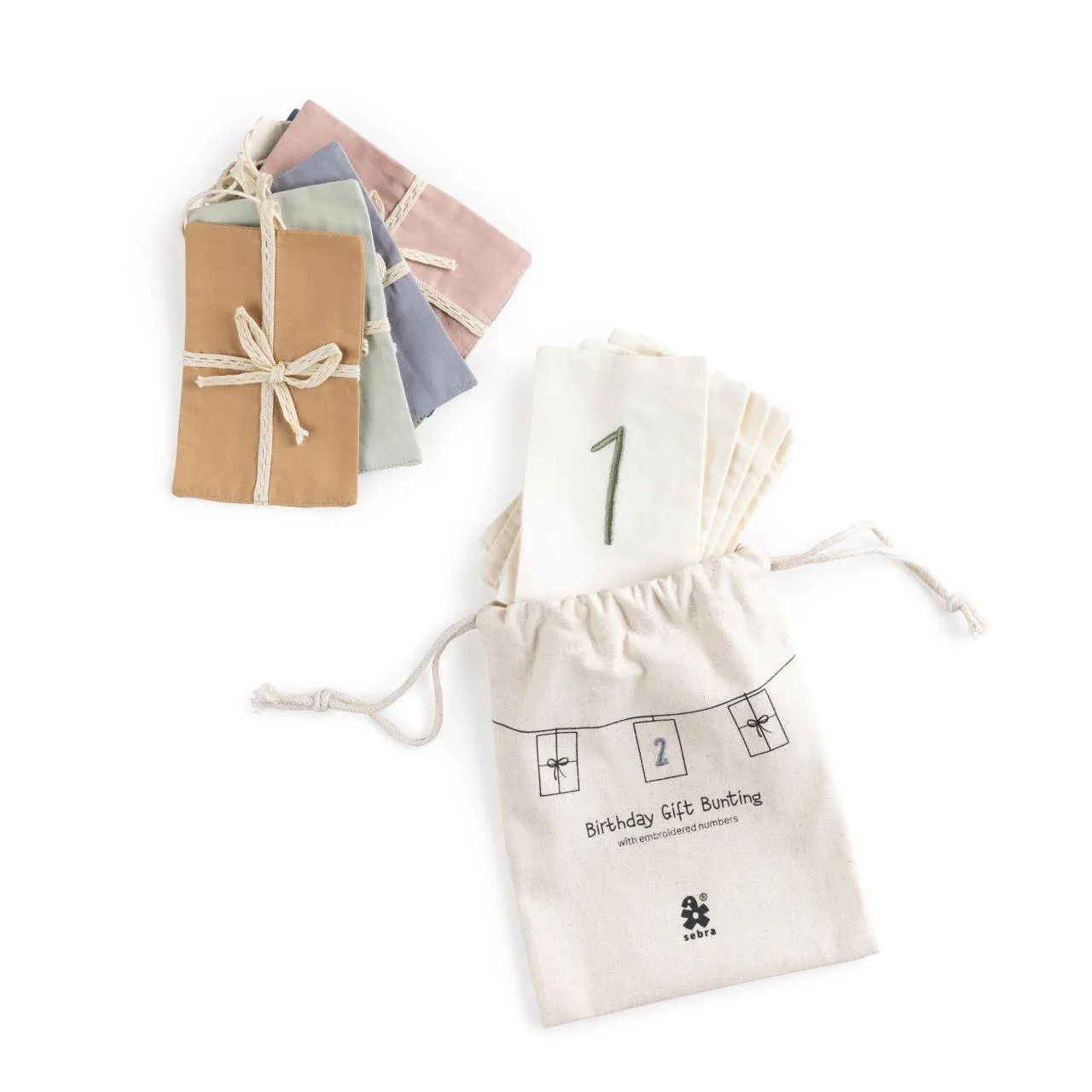 Girlande Geburtstagsfahne Blau 5