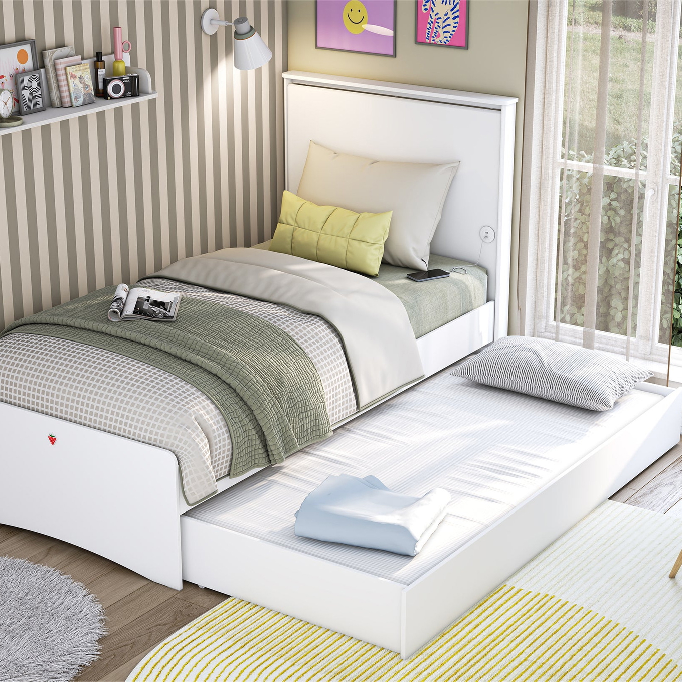 Ausziehkasten Varia White 90x190cm 3