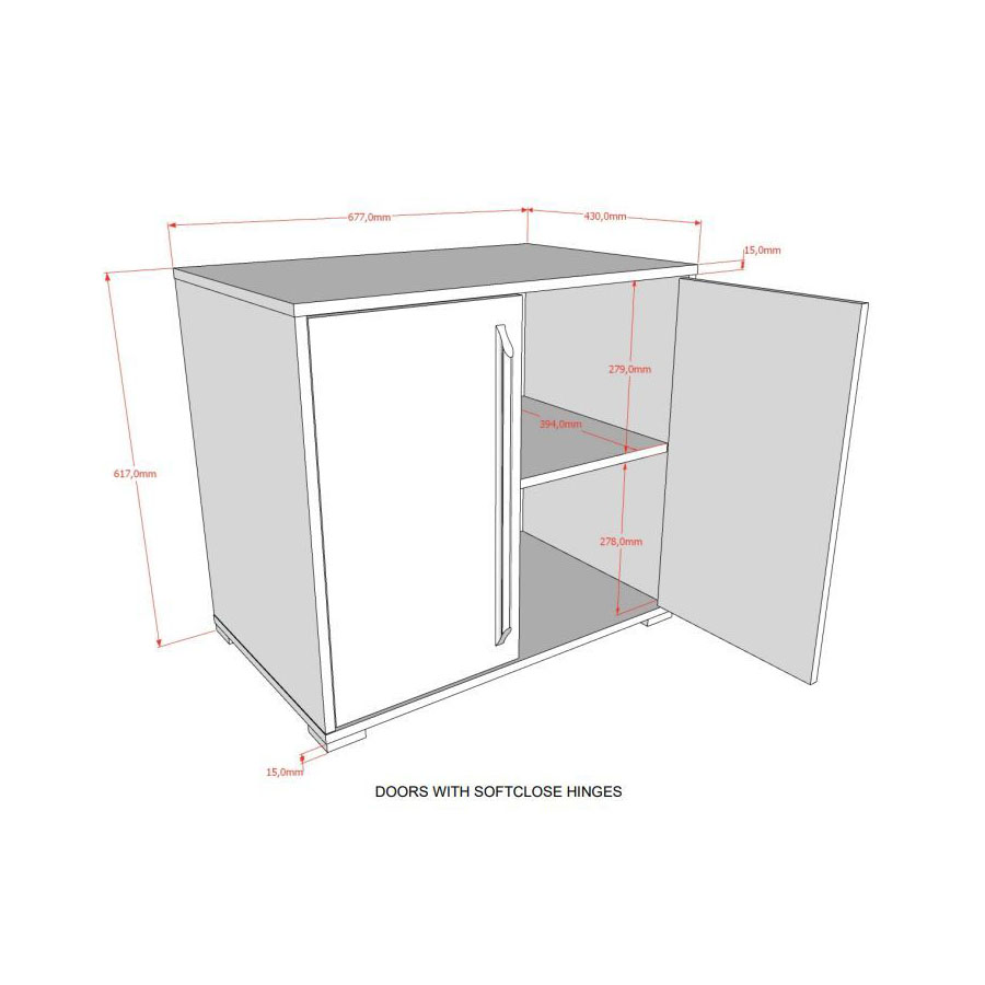 Regal Sam mit 2 Türen Weiss 3