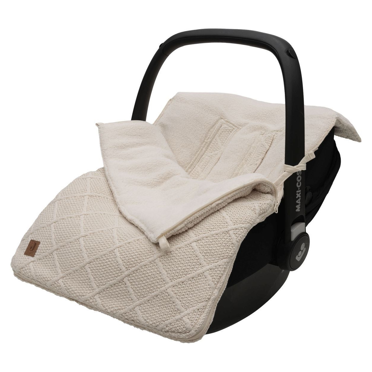 Fusssack für Babyschale Check Knit Oatmeal 7