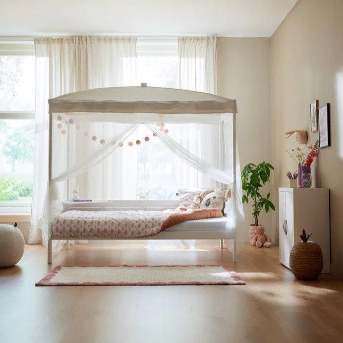 Himmelbett Lifetime Deluxe Lattenrost, Weiss lasiert, 120 x 200 cm 2